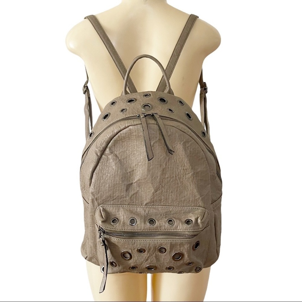 Unique Fashion‎ Backpack Brown Beige Grommets Fashion Bag Made and Bought Greece